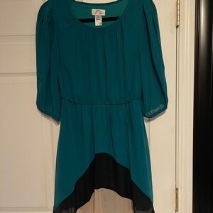 Sweet Storm Teal and Black Dress